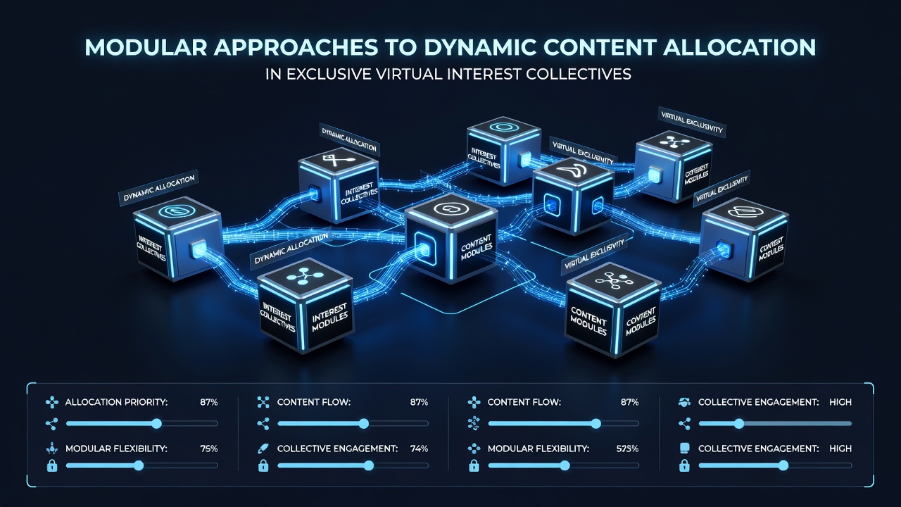Detailed view of dynamic allocation process with modules adjusting content priority in real time